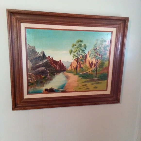 Vintage oil on canvas painting